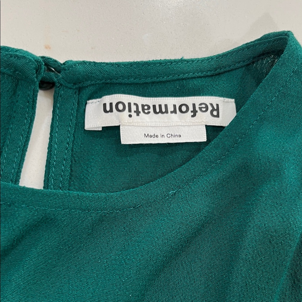 Reformation Emerald Backless Dress - Picture 5 of 8